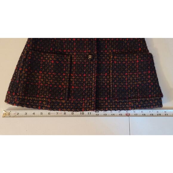 LUCA LUCA Size 44 EUR 100% WOOL Navy Blue Italian Tweed Ladies Blazer Size 8 US - Picture 7 of 11